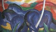 Franz Marc The Large Blue Horses (mk34) USA oil painting artist
